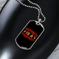 Happiness is a Warm Puppy Red Necklace Stainless Steel or 18k Gold Dog Tag 24" Chain-Express Your Love Gifts