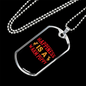 Happiness is a Warm Puppy Red Necklace Stainless Steel or 18k Gold Dog Tag 24" Chain-Express Your Love Gifts