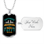 Happiness is a Warm Puppy Siberians Necklace Stainless Steel or 18k Gold Dog Tag 24" Chain-Express Your Love Gifts
