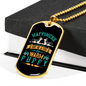 Happiness is a Warm Puppy Siberians Necklace Stainless Steel or 18k Gold Dog Tag 24" Chain-Express Your Love Gifts