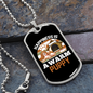 Happiness is a Warm Puppy White Necklace Stainless Steel or 18k Gold Dog Tag 24" Chain-Express Your Love Gifts