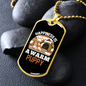 Happiness is a Warm Puppy White Necklace Stainless Steel or 18k Gold Dog Tag 24" Chain-Express Your Love Gifts