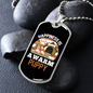 Happiness is a Warm Puppy White Necklace Stainless Steel or 18k Gold Dog Tag 24" Chain-Express Your Love Gifts