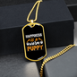 Happiness is a Warm Puppy Yellow Necklace Stainless Steel or 18k Gold Dog Tag 24" Chain-Express Your Love Gifts