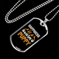 Happiness is a Warm Puppy Yellow Necklace Stainless Steel or 18k Gold Dog Tag 24" Chain-Express Your Love Gifts
