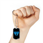 Happiness is Having a Dog Blue Necklace Stainless Steel or 18k Gold Dog Tag 24" Chain-Express Your Love Gifts