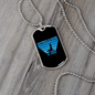 Happiness is Having a Dog Blue Necklace Stainless Steel or 18k Gold Dog Tag 24" Chain-Express Your Love Gifts