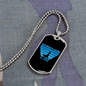 Happiness is Having a Dog Blue Necklace Stainless Steel or 18k Gold Dog Tag 24" Chain-Express Your Love Gifts