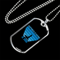 Happiness is Having a Dog Blue Necklace Stainless Steel or 18k Gold Dog Tag 24" Chain-Express Your Love Gifts