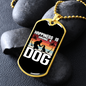 Happiness is Having a Dog Necklace Stainless Steel or 18k Gold Dog Tag 24" Chain-Express Your Love Gifts
