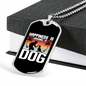 Happiness is Having a Dog Necklace Stainless Steel or 18k Gold Dog Tag 24" Chain-Express Your Love Gifts