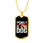 Happiness is Having a Dog Necklace Stainless Steel or 18k Gold Dog Tag 24" Chain-Express Your Love Gifts