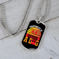 Happiness is Having a Dog Orange Necklace Stainless Steel or 18k Gold Dog Tag 24" Chain-Express Your Love Gifts