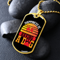 Happiness is Having a Dog Orange Necklace Stainless Steel or 18k Gold Dog Tag 24" Chain-Express Your Love Gifts
