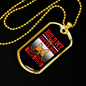 Happiness is Having a Dog Red Necklace Stainless Steel or 18k Gold Dog Tag 24" Chain-Express Your Love Gifts