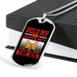 Happiness is Having a Dog Red Necklace Stainless Steel or 18k Gold Dog Tag 24" Chain-Express Your Love Gifts