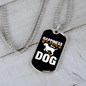 Happiness is Having a Dog White Necklace Stainless Steel or 18k Gold Dog Tag 24" Chain-Express Your Love Gifts