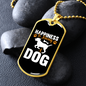 Happiness is Having a Dog White Necklace Stainless Steel or 18k Gold Dog Tag 24" Chain-Express Your Love Gifts