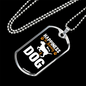 Happiness is Having a Dog White Necklace Stainless Steel or 18k Gold Dog Tag 24" Chain-Express Your Love Gifts