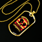 Happiness is Warm Puppy Head Necklace Stainless Steel or 18k Gold Dog Tag 24" Chain-Express Your Love Gifts
