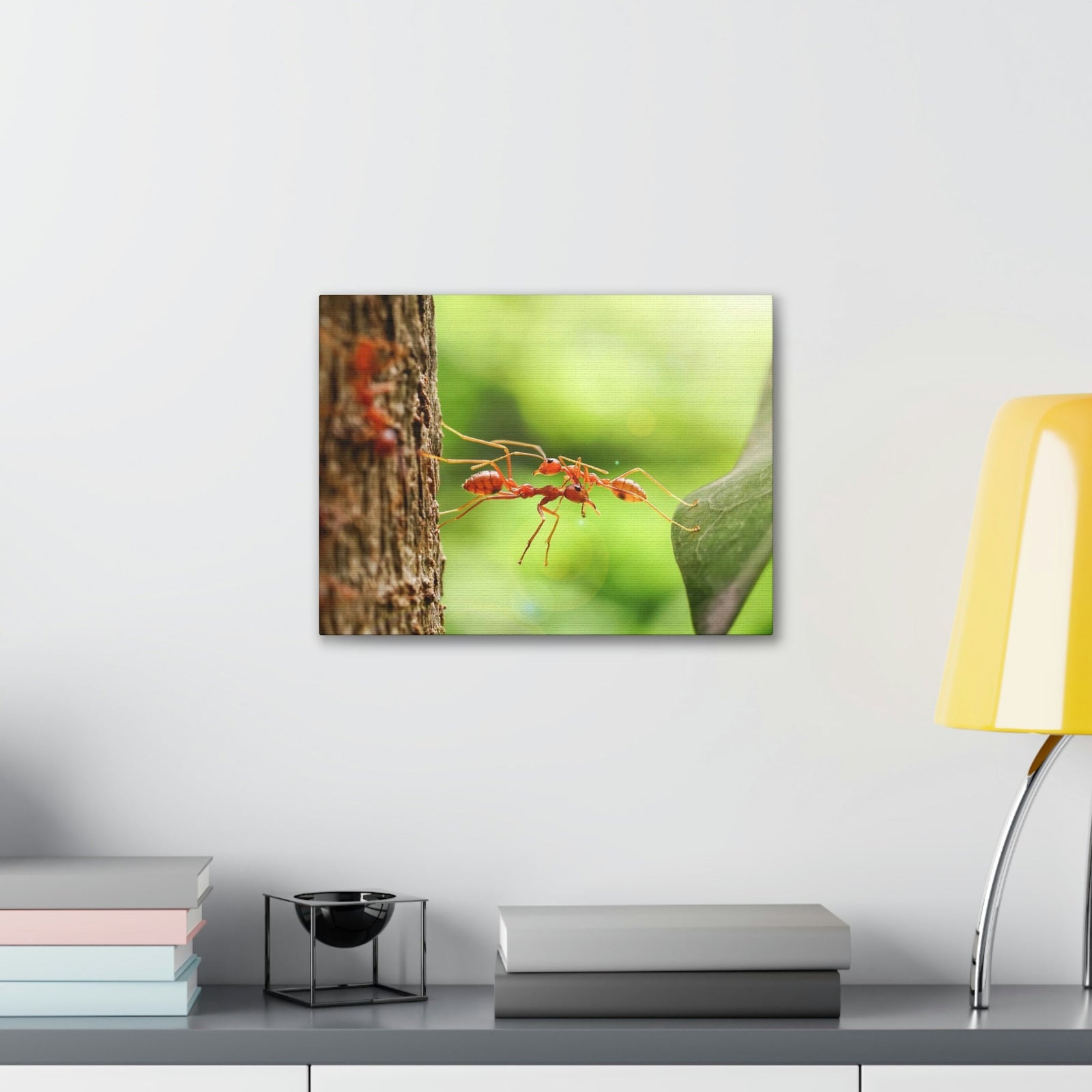 Happy Ant Couple Together Again Ant Outside Wall Art Ready To Hang Unframed-Express Your Love Gifts
