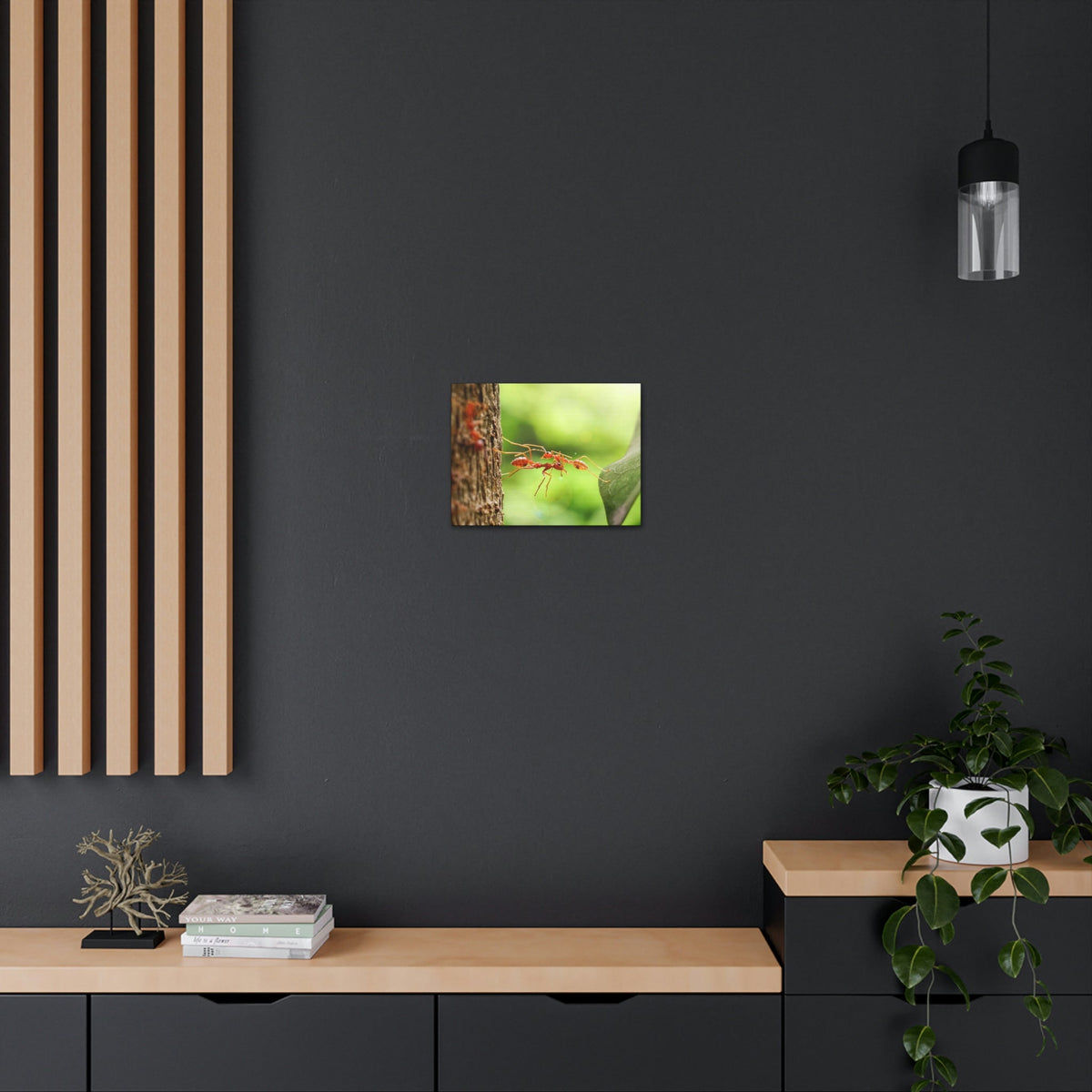 Happy Ant Couple Together Again Ant Outside Wall Art Ready To Hang Unframed-Express Your Love Gifts