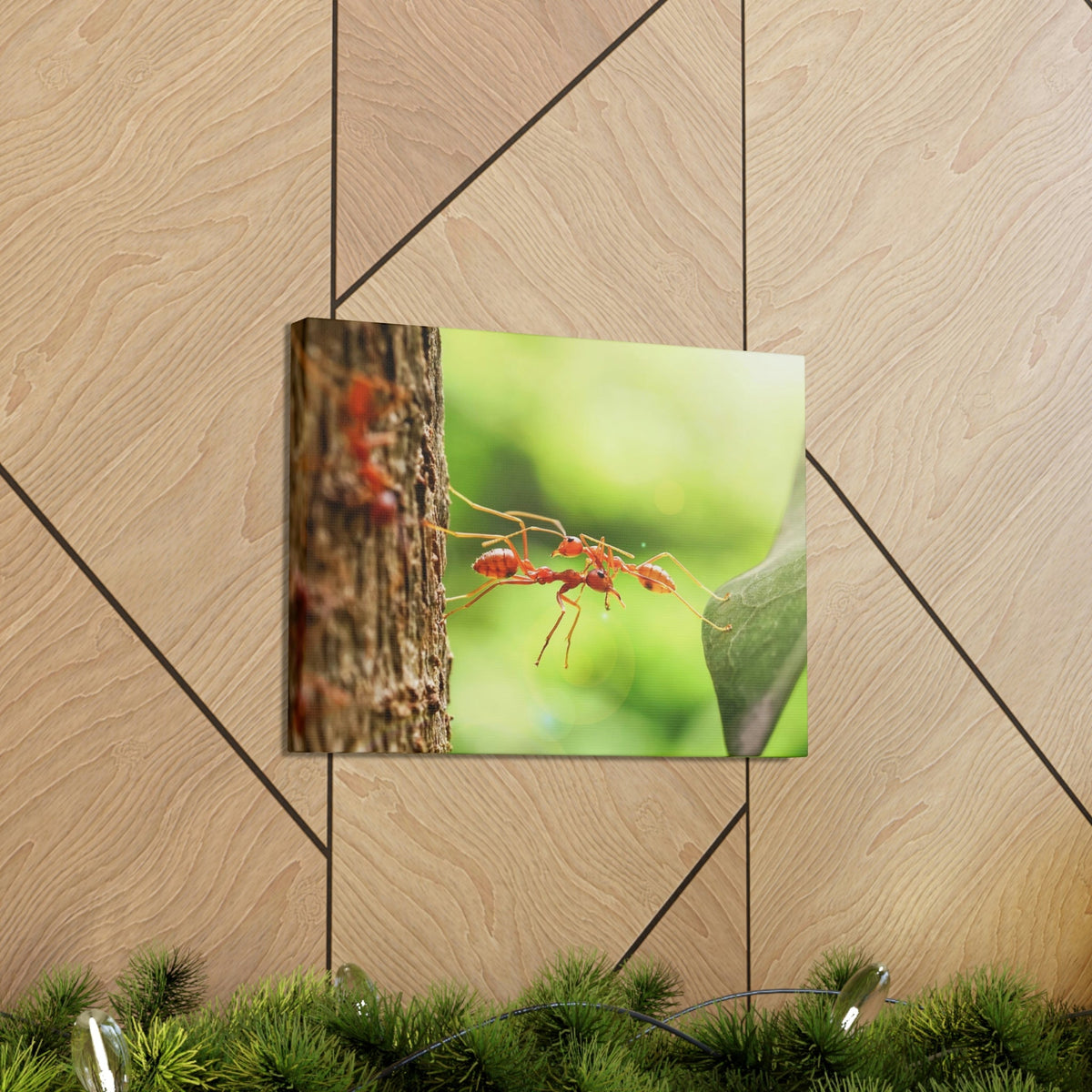 Happy Ant Couple Together Again Ant Outside Wall Art Ready To Hang Unframed-Express Your Love Gifts