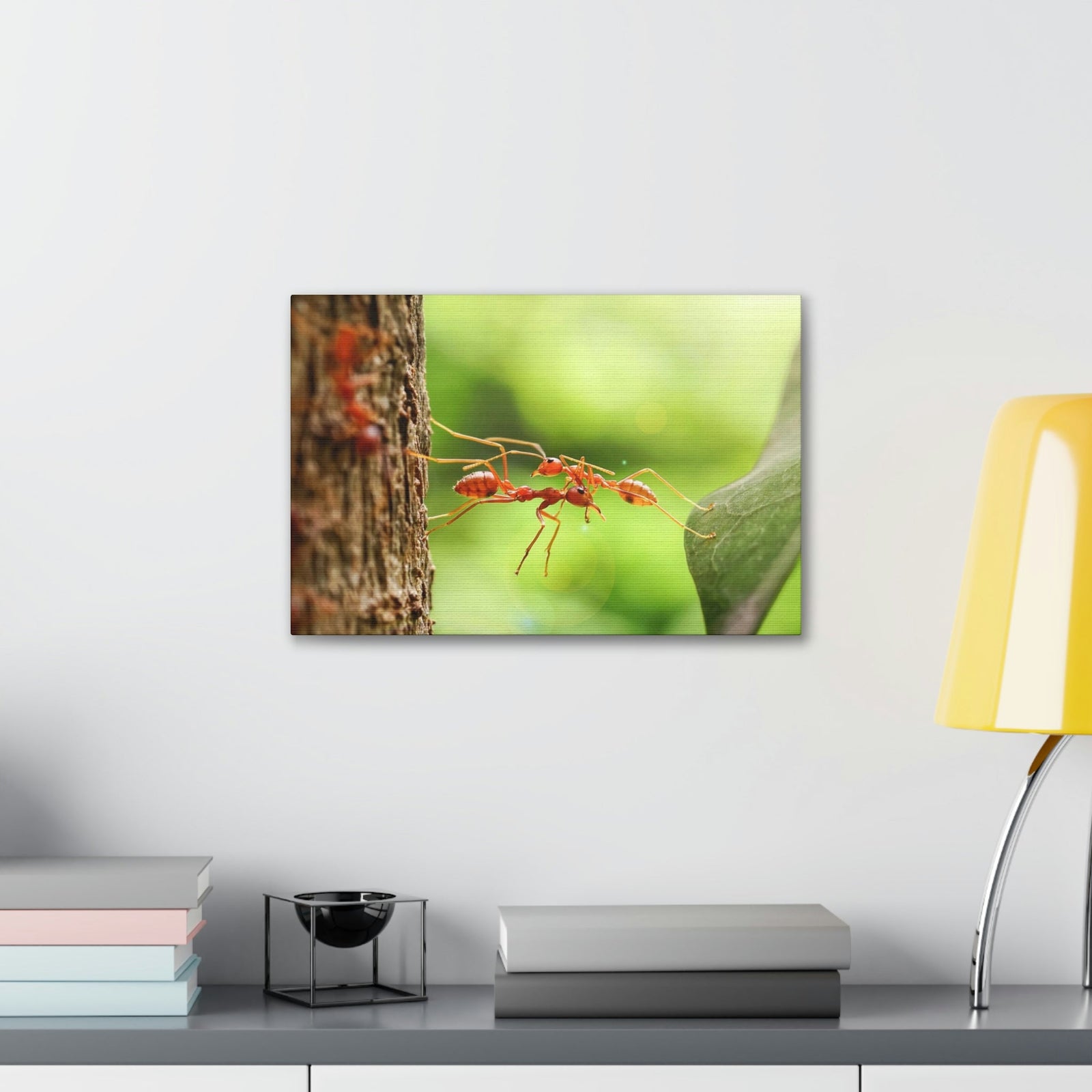 Happy Ant Couple Together Again Ant Outside Wall Art Ready To Hang Unframed-Express Your Love Gifts