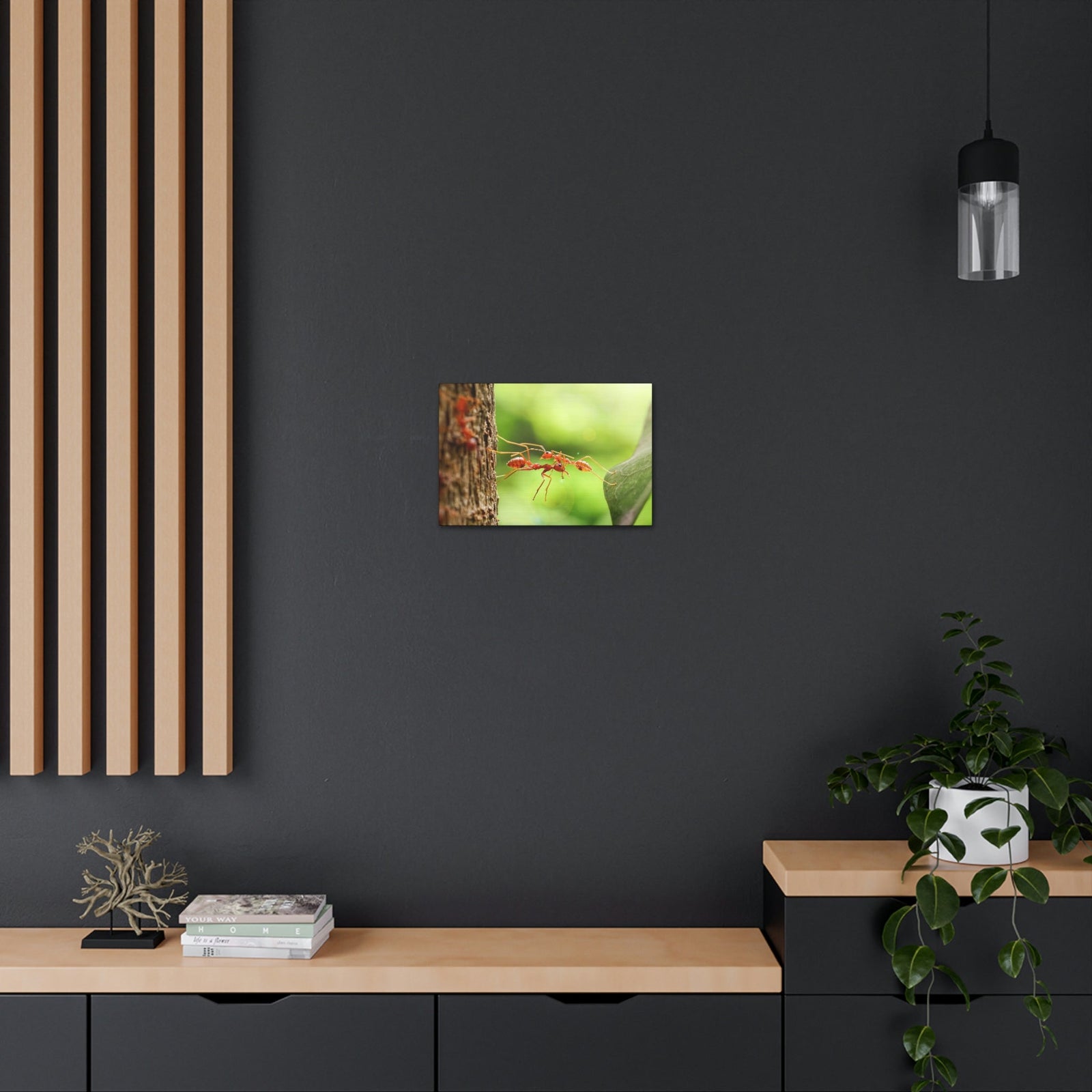 Happy Ant Couple Together Again Ant Outside Wall Art Ready To Hang Unframed-Express Your Love Gifts