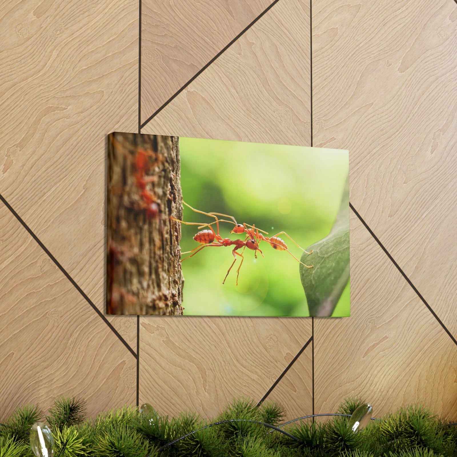 Happy Ant Couple Together Again Ant Outside Wall Art Ready To Hang Unframed-Express Your Love Gifts