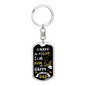 Happy Birthday Dad Hero Keychain Stainless Steel or 18k Gold Dog Tag Keyring-Express Your Love Gifts