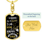 Happy Birthday Dad Hero Keychain Stainless Steel or 18k Gold Dog Tag Keyring-Express Your Love Gifts