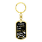 Happy Birthday Dad Hero Keychain Stainless Steel or 18k Gold Dog Tag Keyring-Express Your Love Gifts