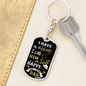 Happy Birthday Dad Hero Keychain Stainless Steel or 18k Gold Dog Tag Keyring-Express Your Love Gifts