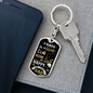 Happy Birthday Dad Hero Keychain Stainless Steel or 18k Gold Dog Tag Keyring-Express Your Love Gifts
