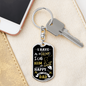 Happy Birthday Dad Hero Keychain Stainless Steel or 18k Gold Dog Tag Keyring-Express Your Love Gifts