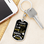 Happy Birthday Dad Hero Keychain Stainless Steel or 18k Gold Dog Tag Keyring-Express Your Love Gifts