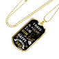 Happy Birthday Dad Hero Necklace Stainless Steel or 18k Gold Dog Tag 24" Chain-Express Your Love Gifts