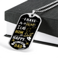 Happy Birthday Dad Hero Necklace Stainless Steel or 18k Gold Dog Tag 24" Chain-Express Your Love Gifts