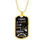 Happy Birthday Dad Hero Necklace Stainless Steel or 18k Gold Dog Tag 24" Chain-Express Your Love Gifts
