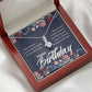 Happy Birthday Message Card Alluring Ribbon Necklace-Express Your Love Gifts