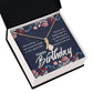 Happy Birthday Message Card Alluring Ribbon Necklace-Express Your Love Gifts