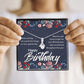 Happy Birthday Message Card Alluring Ribbon Necklace-Express Your Love Gifts