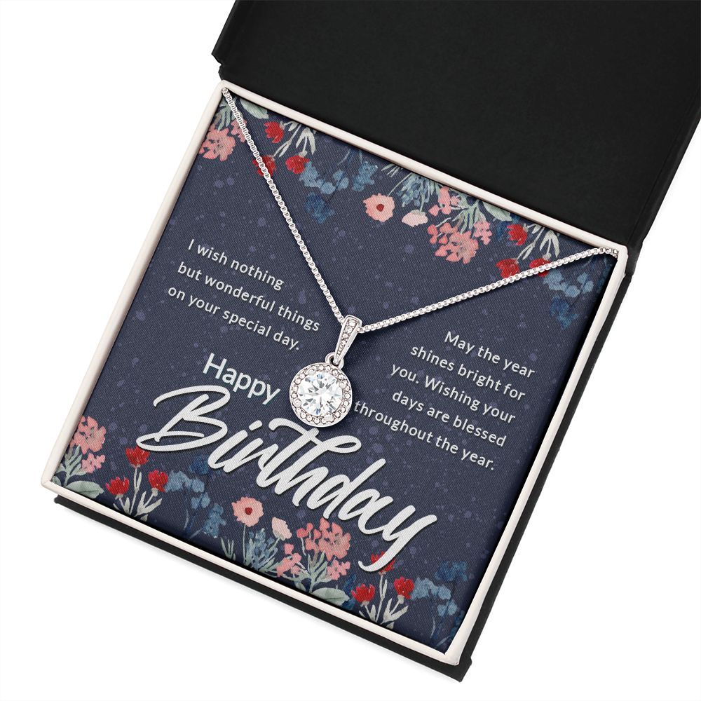 Happy Birthday Message Card Eternal Hope Necklace-Express Your Love Gifts