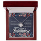 Happy Birthday Message Card Infinity Knot Necklace-Express Your Love Gifts