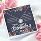 Happy Birthday Message Card Infinity Knot Necklace-Express Your Love Gifts