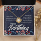 Happy Birthday Message Card Infinity Knot Necklace-Express Your Love Gifts