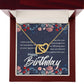 Happy Birthday Message Card Inseparable Necklace-Express Your Love Gifts