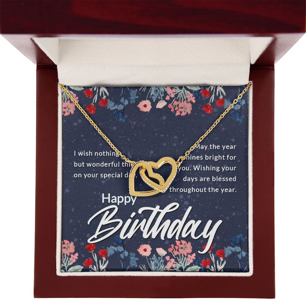 Happy Birthday Message Card Inseparable Necklace-Express Your Love Gifts