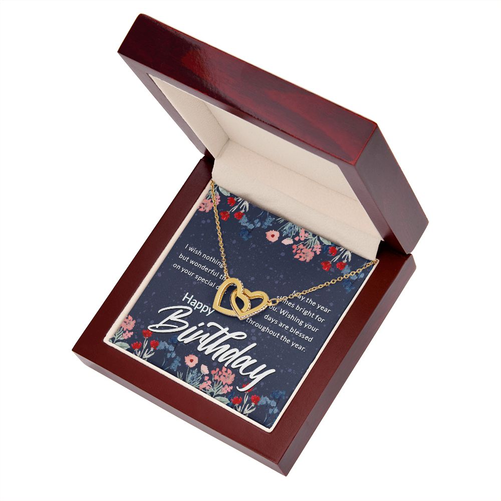 Happy Birthday Message Card Inseparable Necklace-Express Your Love Gifts